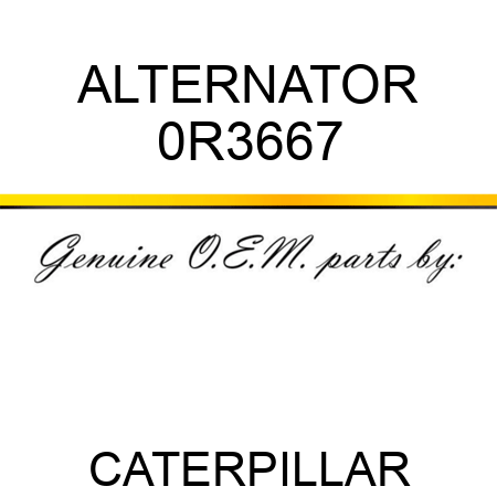 ALTERNATOR 0R3667