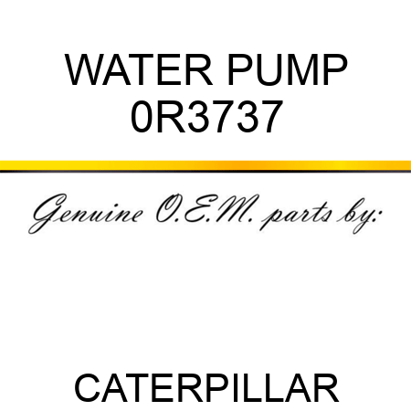 WATER PUMP 0R3737