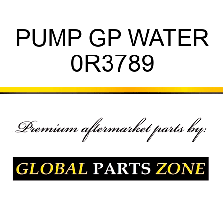 PUMP GP WATER 0R3789