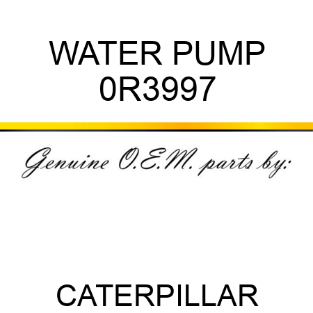 WATER PUMP 0R3997