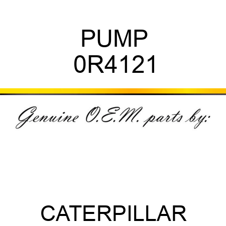 PUMP 0R4121