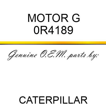 MOTOR G 0R4189