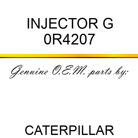 INJECTOR G 0R4207