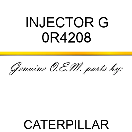 INJECTOR G 0R4208