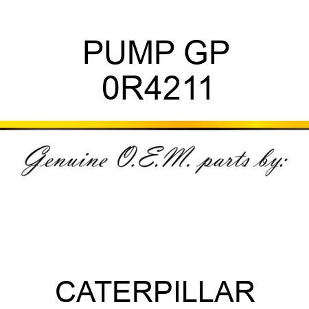 PUMP GP 0R4211