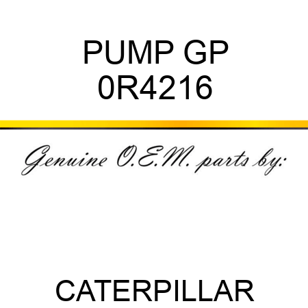 PUMP GP 0R4216