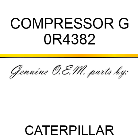 COMPRESSOR G 0R4382