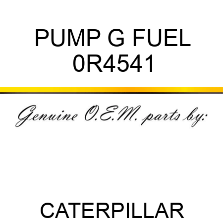 PUMP G FUEL 0R4541