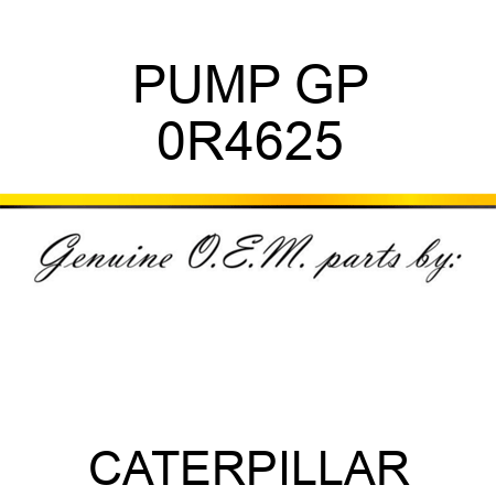 PUMP GP 0R4625