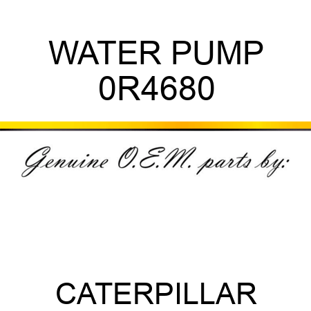 WATER PUMP 0R4680