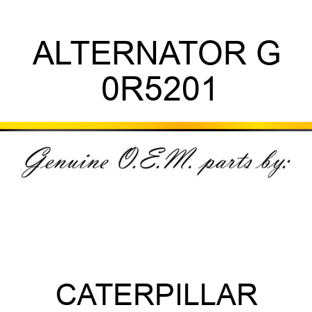 ALTERNATOR G 0R5201
