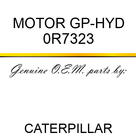 MOTOR GP-HYD 0R7323