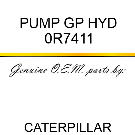 PUMP GP HYD 0R7411