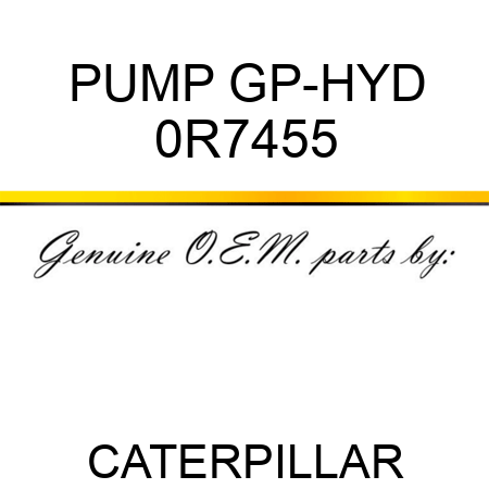 PUMP GP-HYD 0R7455