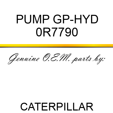PUMP GP-HYD 0R7790