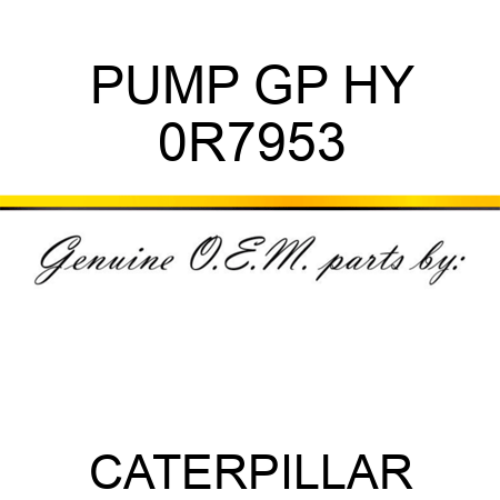 PUMP GP HY 0R7953