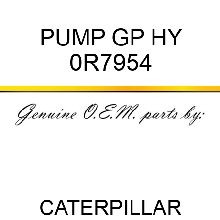 PUMP GP HY 0R7954