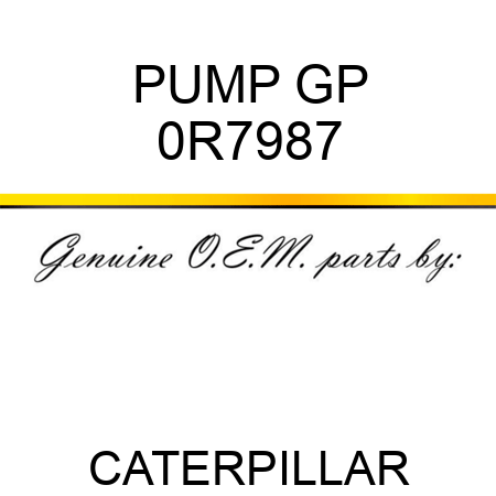 PUMP GP 0R7987