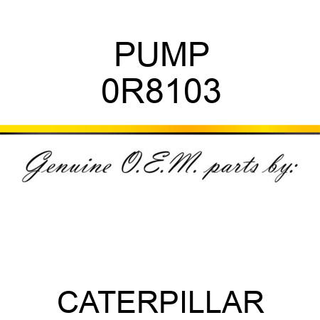 PUMP 0R8103