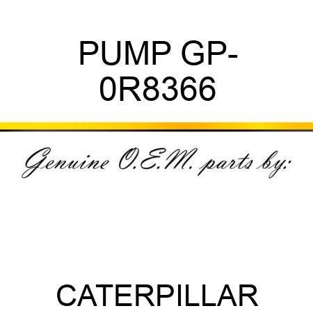 PUMP GP- 0R8366