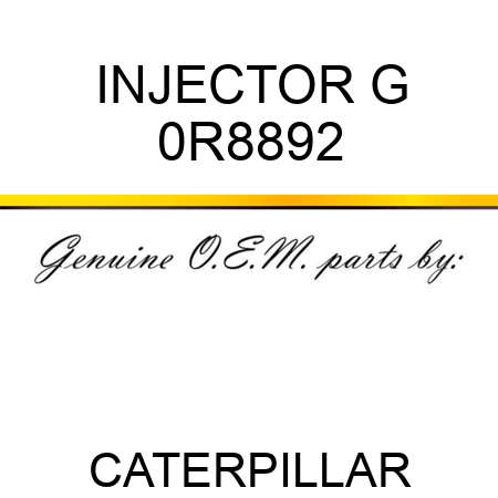 INJECTOR G 0R8892