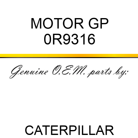 MOTOR GP 0R9316