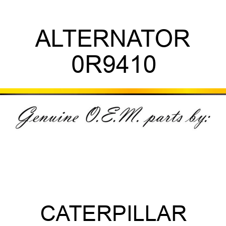 ALTERNATOR 0R9410