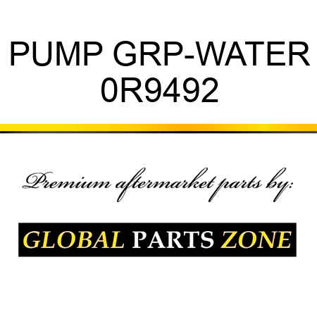 PUMP GRP-WATER 0R9492