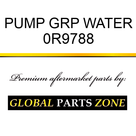 PUMP GRP WATER 0R9788