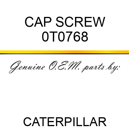 CAP SCREW 0T0768