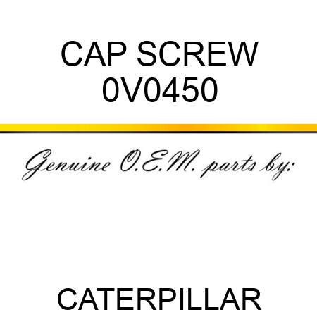 CAP SCREW 0V0450