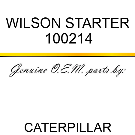 WILSON STARTER 100214