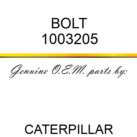 BOLT 1003205