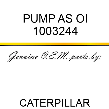 PUMP AS OI 1003244