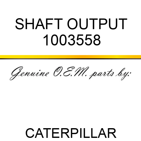 SHAFT OUTPUT 1003558