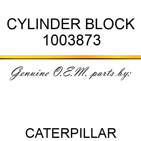 CYLINDER BLOCK 1003873