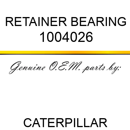 RETAINER BEARING 1004026