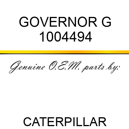 GOVERNOR G 1004494