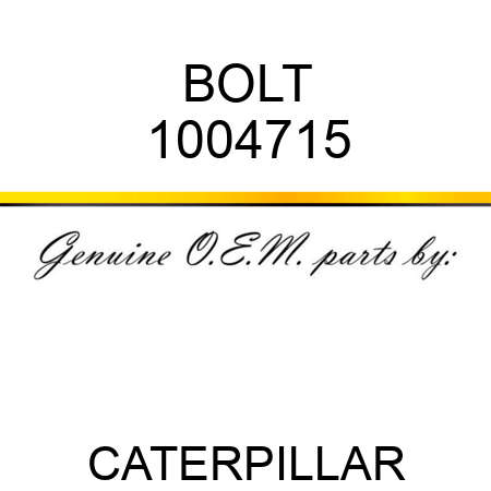 BOLT 1004715