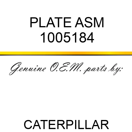 PLATE ASM 1005184