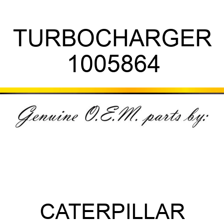 TURBOCHARGER 1005864