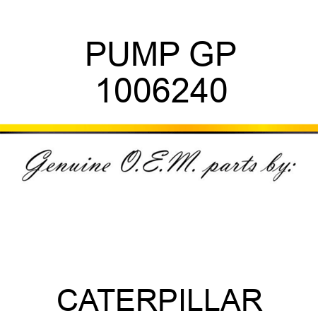 PUMP GP 1006240