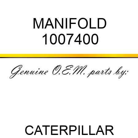 MANIFOLD 1007400