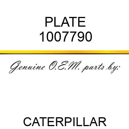 PLATE 1007790