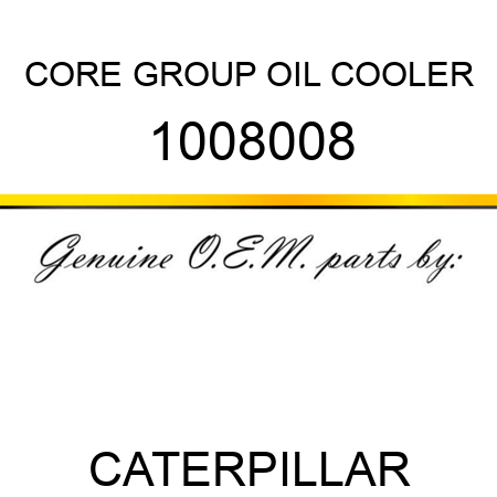 CORE GROUP OIL COOLER 1008008