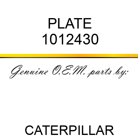 PLATE 1012430