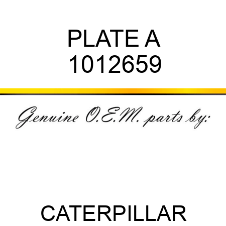 PLATE A 1012659