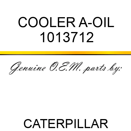 COOLER A-OIL 1013712