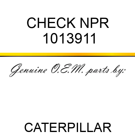 CHECK NPR 1013911