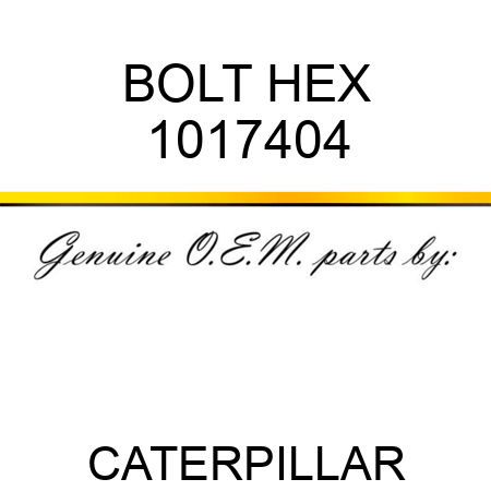 BOLT HEX 1017404
